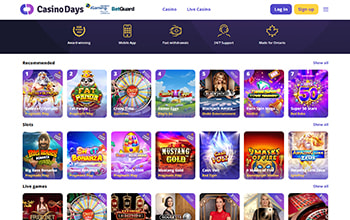 Casino Days Homepage