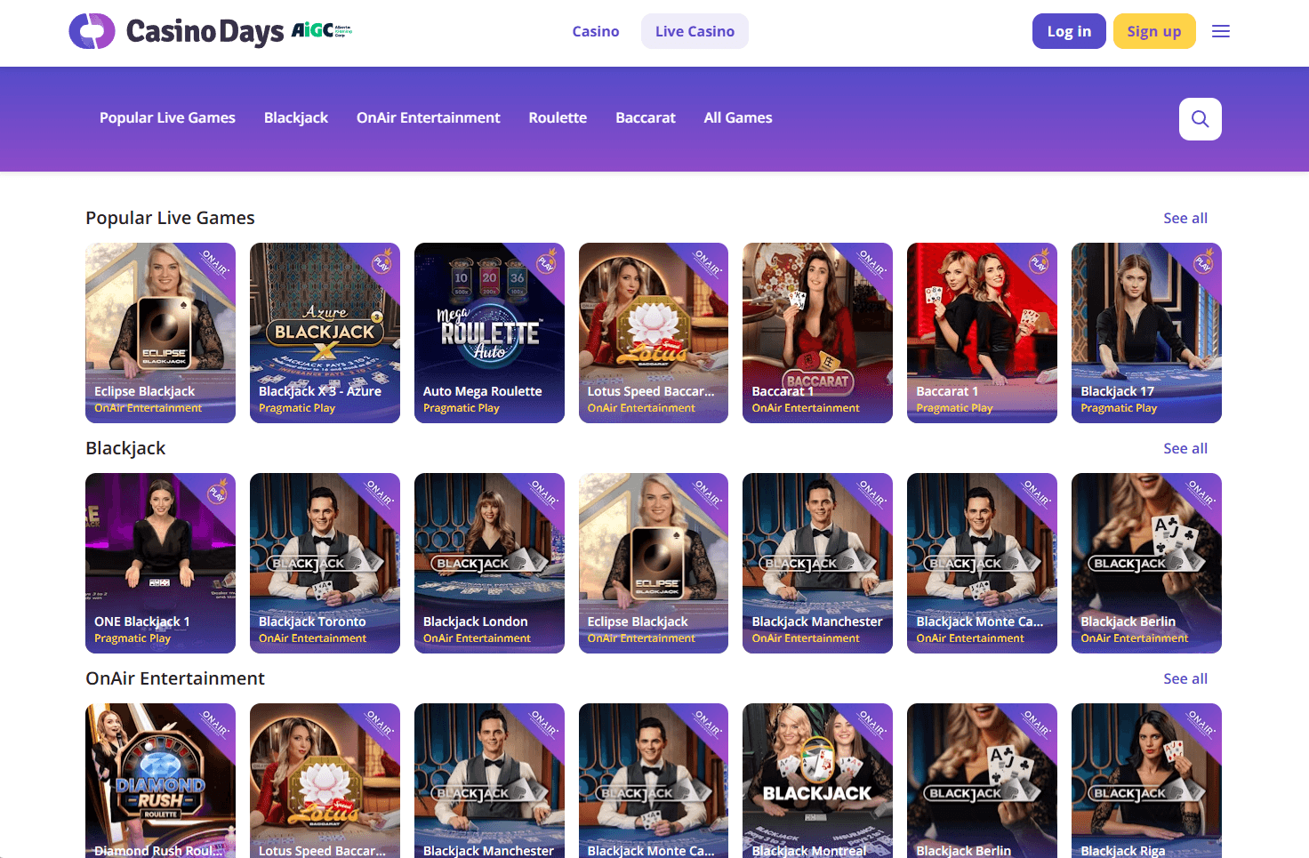 Casino Days Live Dealer Roulette
