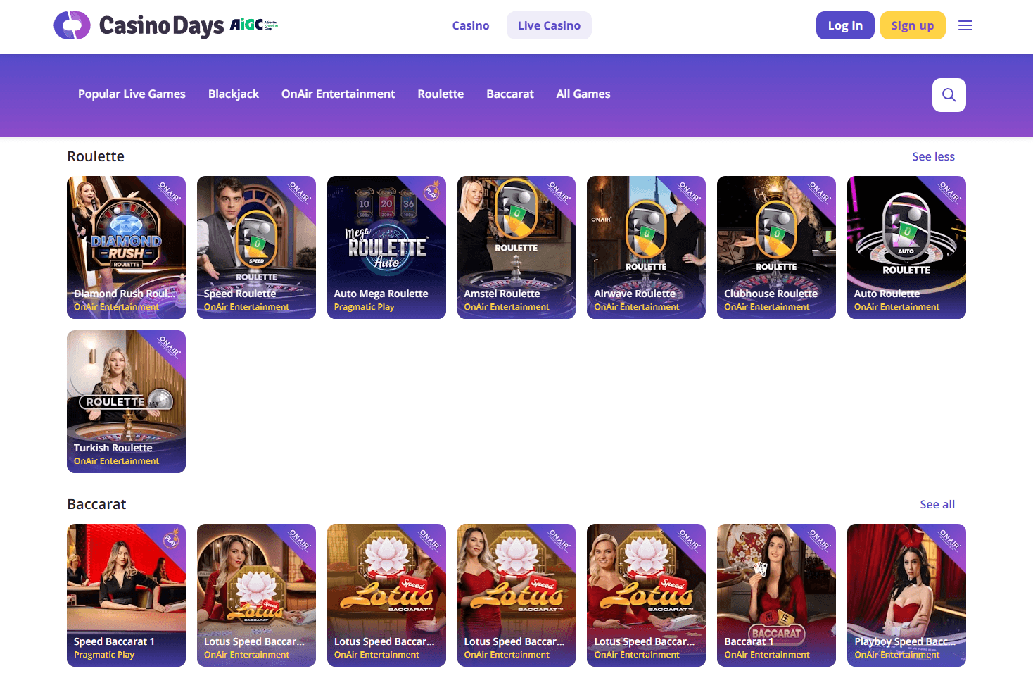Casino Days Roulette Games