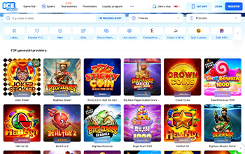 Ice Casino Homepage