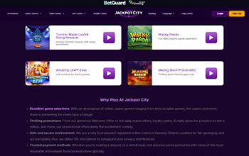 Jackpot City Homepage