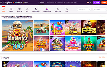Tonybet Homepage