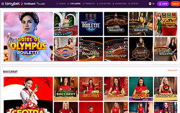 Tonybet Table Games