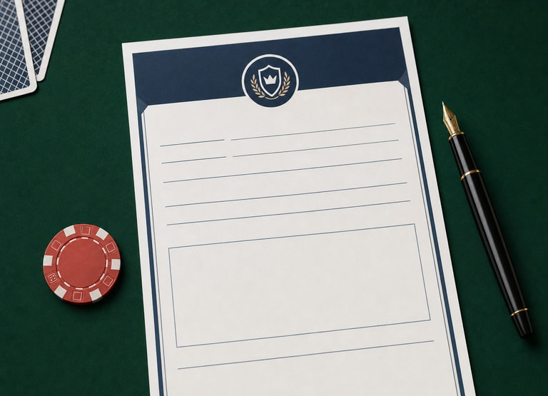 A stylized graphic of a document or complaint form with empty checkboxes